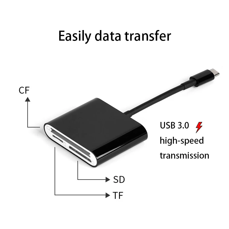 USB 3,0 OTG Мобильный телефон Aux адаптер USB C Тип C до 3 в 1 карта памяти камера ридер для One Plus наушники note 10/mate 30 pro