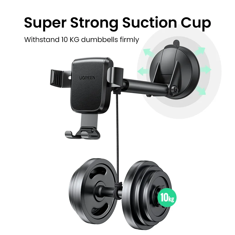 UGREEN Car Holder Stand for Mobile Phone Gravity Phone Stand Support Holder for iPhone 14 13 Pro Xiaomi Car Suction Cup Holder