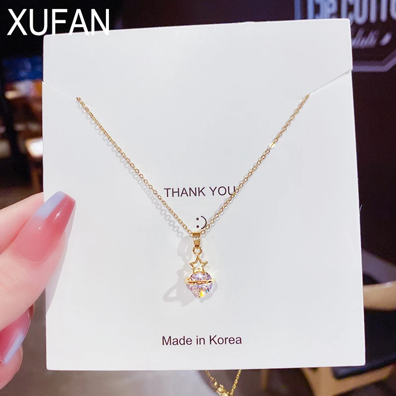 

Fashion Women Cubic Zirconia Star Pendant Necklace for Women Lady Birthday Party Accessories Necklaces Jewelry