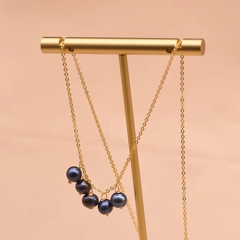 

XlentAg Designer Freshwater Pearls Purple Pendant Custom Necklace Women Accessories Mothers Day Bohemian Jewelry For Girl GN0108