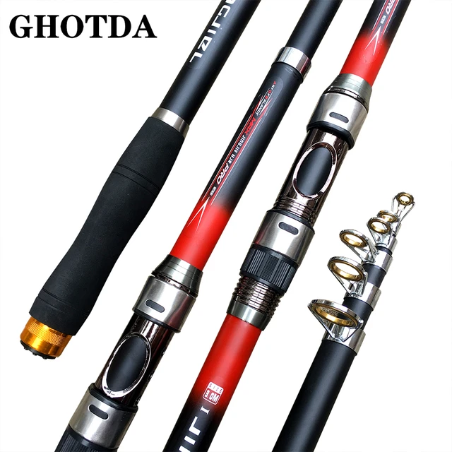GHOTDA Telescopic Fishing Rod Strong Carbon Fiber Rod 2.1 -3.6 M Superhard  - AliExpress