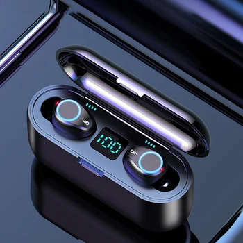 

F9 TWS Bluetooth Headphone 5.0 Touch Control Wireless Headset LED Power Display Earphone Gaming Auriculares