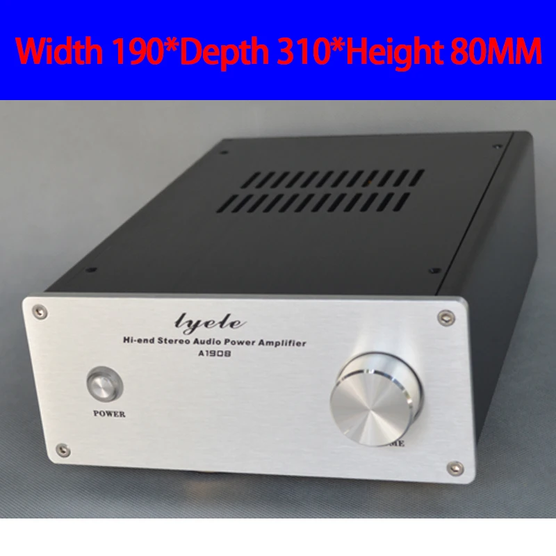 

KYYSLB 190*310*80MM X1908 All Aluminum Preamp Amplifier Chassis Box House DIY Enclosure with Feet Screws Amplifier Case Shell