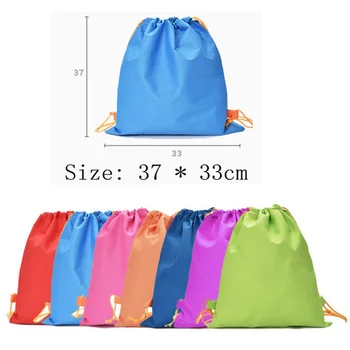 

New drawstring pocket solid color drawstring shoulders casual drawstring pocket