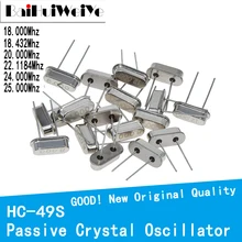 Résonateur à cristal de Quartz HC 49S, oscillateur passif HC 49S 18.000Mhz 18.432Mhz 20.000Mhz 22.1184Mhz 24.000Mhz 25.000Mhz 10 pièces/lot