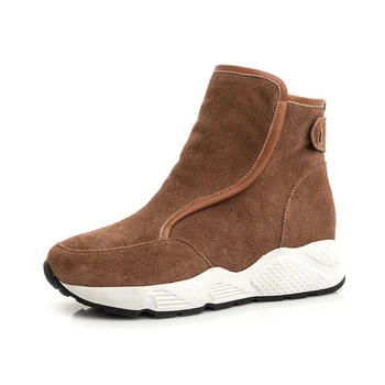 

Boots Women's 2020 Winter Genuine Leather Ankle Boots For Woman Snow Boot Ladies Winter Shoes Warm Plush Women Ankle Boot Shoes