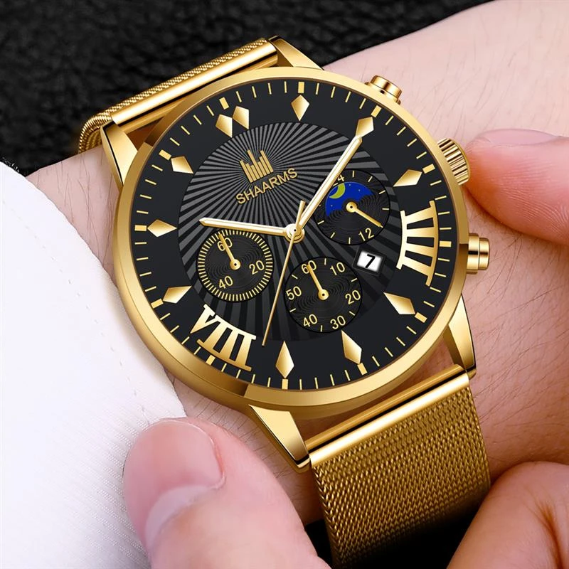 セール 登場から人気沸騰 メンズ腕時計 新品 デュアルタイプ SHA