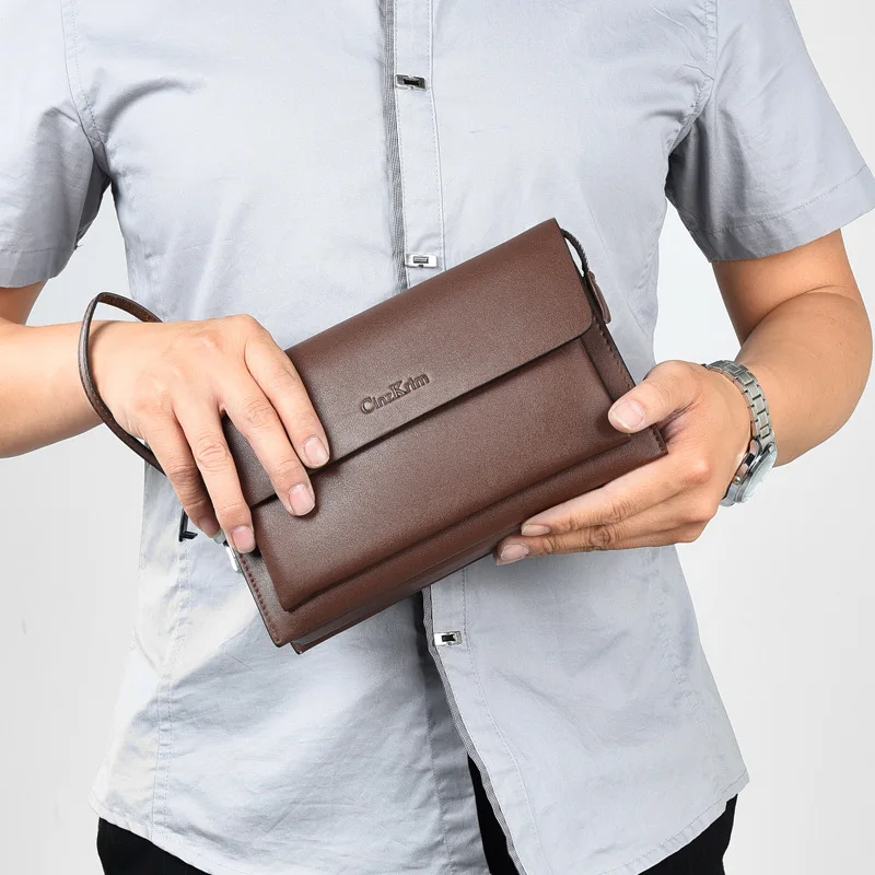 

Cinzkrtm New Style Men Password Lock Handbag Large Capacity PU Leather Business Clutch Bag