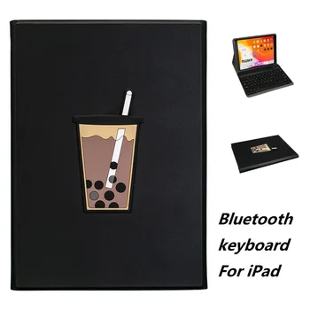 

Milk tea Leather Case With Bluetooth Keyboard Case For iPad Mini 4 5 iPad 2017 2018 9.7 Pro 10.5 11 inch Air 2019 10.2