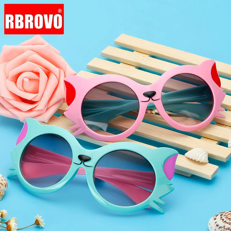 RBROVO новые Мультяшные солнечные очки с лисой, детские дорожные уличные солнечные очки из силикагеля, очки ярких цветов Oculos De Sol