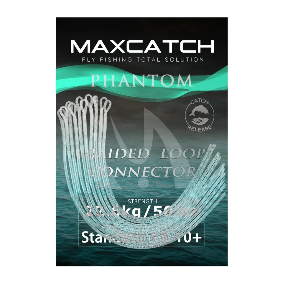 Maximumcatch 10pc 30LB/50LB Braided Fly Fishing Loop Connector Fly Fishing  Line