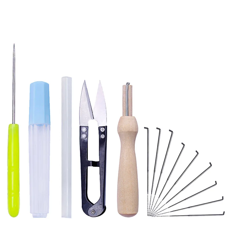 50PCS Needle Felting Kit Wool Felt Tools Wool Roving for Felting Wool Needle Hand Spinning DIY Craft Making Ideal Gift