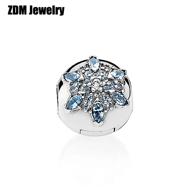 925 Sterling Silver Steady Crystalized Snowflake Multi Colored Clip Bead Ladies' Fashion Jewelry | Украшения и аксессуары