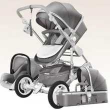 High Landscape Luxury Infant 3 in 1 stroller Baby Stroller Carriage Basket Four Wheels Stroller Baby Safe Seat цена High Landscape Luxury Infant 3 in 1 stroller Baby Stroller Carriage Basket Four Wheels Stroller Baby Safe Seat цены онлайн