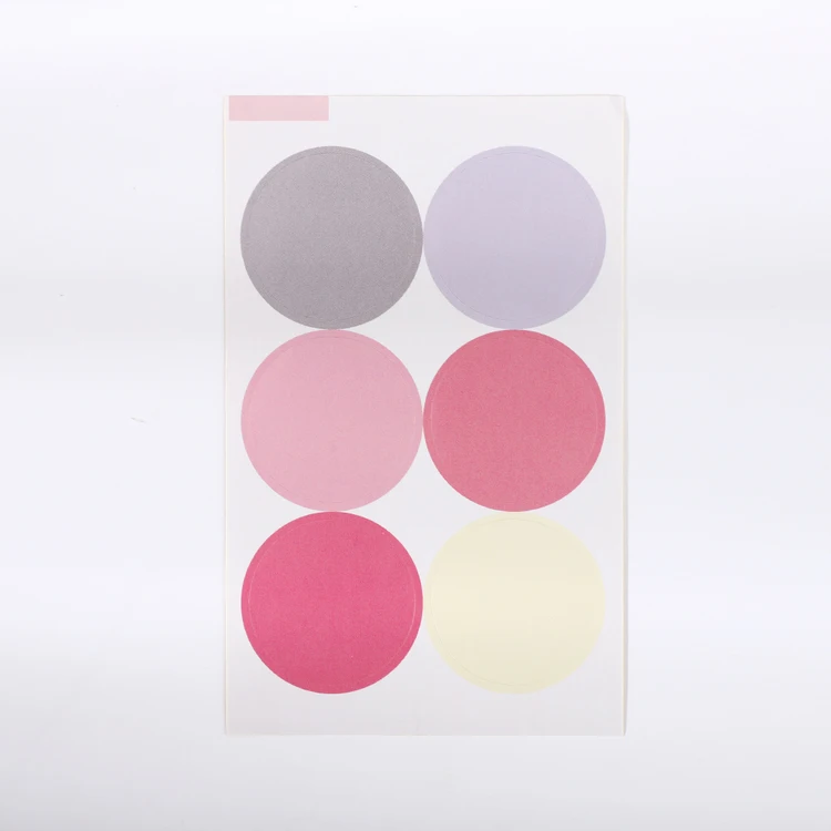 60 шт. корейский стиль Morandi цвет деко наклейки Заготовки круглые красочные канцтовары наклейки Скрапбукинг дневник розовая бумага наклейки