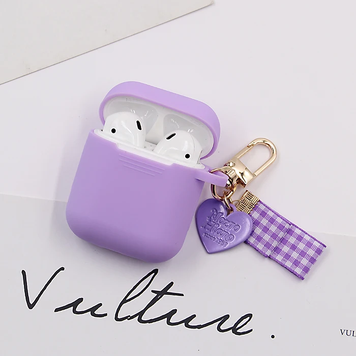 For Airpods Case Rabbit beer fruit Bluetooth Wireless Protective Cover For AirPods Silicone Charging Box Case beautiful Keychain
