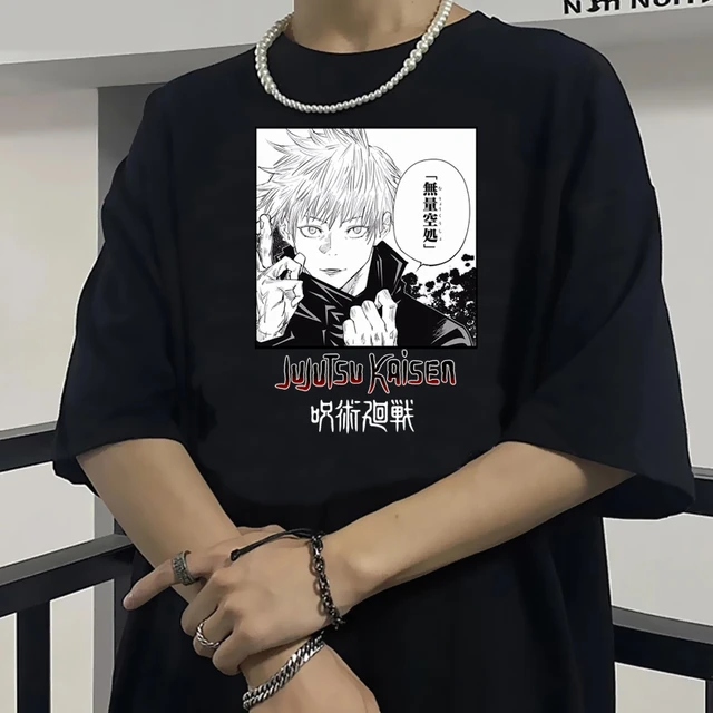 New Japanese Anime Jujutsu Kaisen T Shirt Men Kawaii Cartoon Gojo