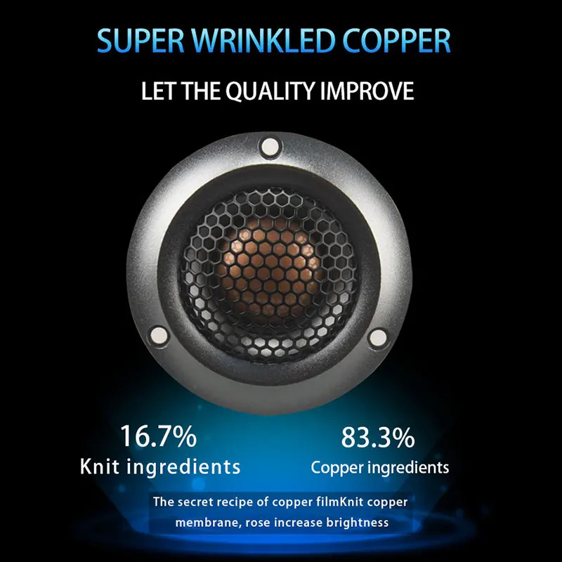 Hifi Tweeter Speaker Unit Neodímio Forte Ímã Membrana de Seda Membrana 4ohm30w Cobre Berílio Filme Atreble Alto-falante Nt65 2.5