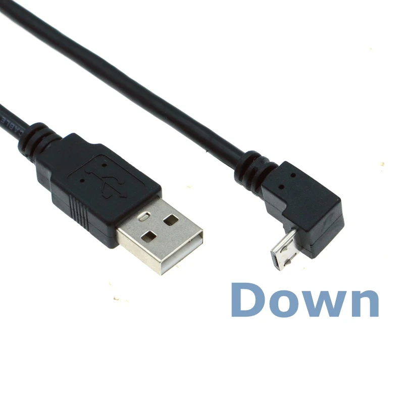 90-Degree Micro USB Male to USB Male Data Charging Cable for Mobile Phone, Tablet, and Driving Recorder - Available in 0.3m-5m Lengths Description Image.This Product Can Be Found With The Tag Names Computer Cables Connecting, Computer Peripherals, PC Hardware Cables Adapters, Up down left and right