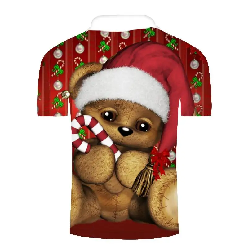 Рождественская серия, мужская рубашка поло, 3D Рисунок снеговика, мужская летняя рубашка с коротким рукавом, Мужская Черная Рубашка, новинка