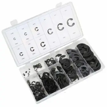 

300pc Brand New And High Quality Assortment Radial External E-Clip Circlip Retaining Ring Fasteners Plastic