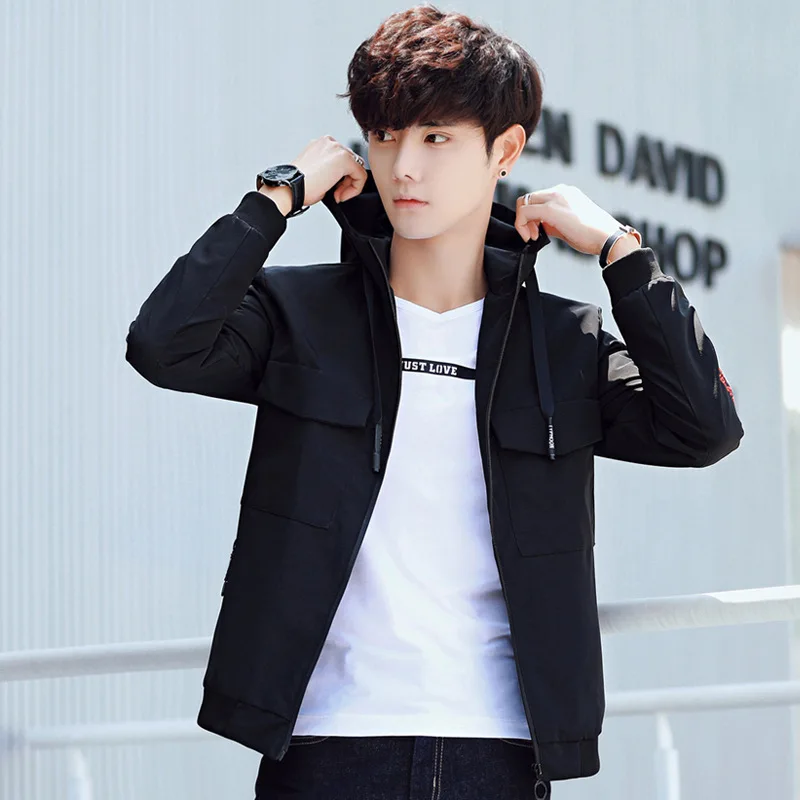 

Men Spring And Autumn 2018 New Style Jacket Korean-style Slim Fit Handsome Casual Coat Teenager Trend Versatile Men'S Wear