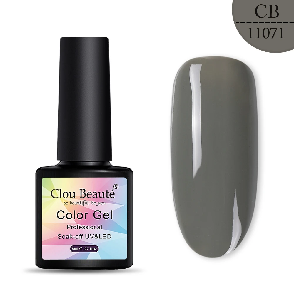 Clou Beaute Набор лаков для ногтей 8 мл цветная гелевая краска для ногтей гель-лаки лак для ногтей полуперманентный Vernis Hybrid - Цвет: 11071