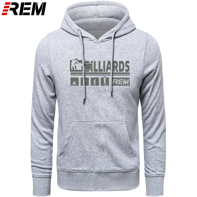 Худи REM, бренд evolution billiards, хлопковые мужские повседневные топы с длинным рукавом для мальчиков, Модные Толстовки, Толстовки - Цвет: GRAY GRAY