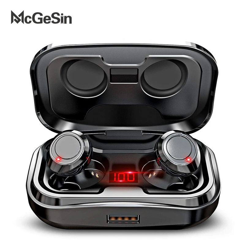McGeSin новинка 2020 беспроводная Bluetooth гарнитура TWS наушники 9D стерео звук музыка IPX7
