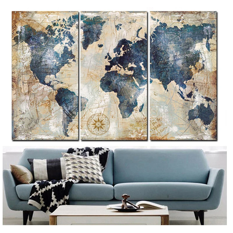 3pcs set,DIY handmade Diamond Embroidery wolrd map,diamond mosaic,diamond painting cross stitch Abstract Poster decor gifts