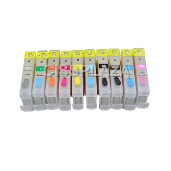 

CISSPLAZA 5sets PGI-9 PGI9 With ARC Chip REFILLABLE Ink Cartridge compatible For Canon MX7600 iX7000 IX7000 RFB MX7600 Pro9500