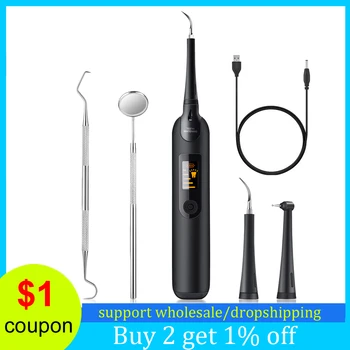 

Electric Ultrasonic Sonic Dental Scaler For Whiten Teeth with LED Display Tartar Cleaner Tooth Calculus Remover Tool Kit