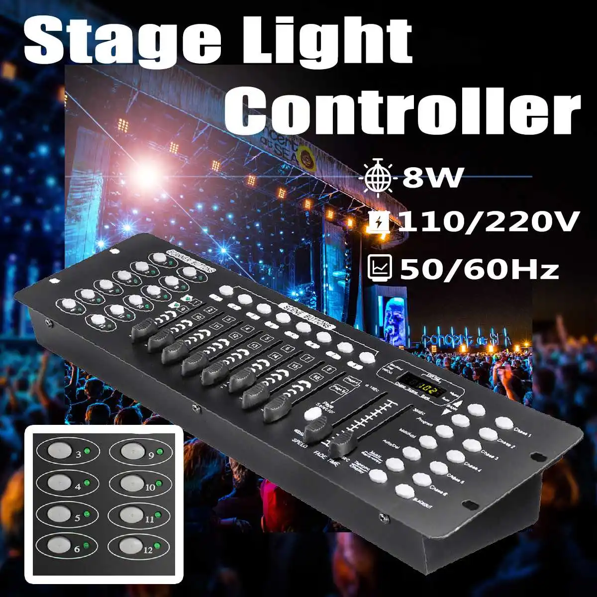 Новый DMX 512 192 контроллер DJ оборудование консольная часть света для светодиодный Par движущаяся головка диджейский прожектор контроллер 110