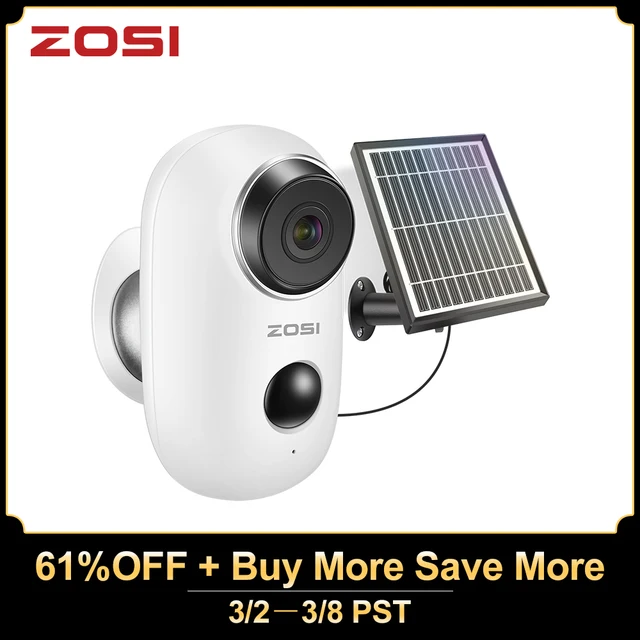$US $49.53 ZOSI Rechargeable Battery Powered IP Camera Solar Power Charging 720P/1080P HD Outdoor Wireless Sec