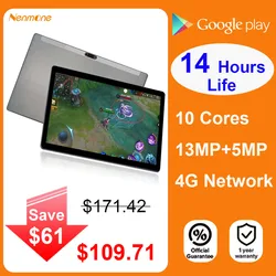 NENMONE – tablette réseau 4G K40, 10.1 pouces, Android, Deca Core, GPS, caméra 13mp, appel téléphonique, double Wifi, type c 