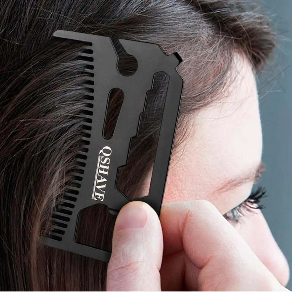 QSHAVE Multifunctional Utility Beard Comb Fits in Your Wallet Comb Bottle Opener Wrench Screw Driver Knife 1 QSHAVE Multifunctional Utility Beard Comb Fits in Your Wallet Comb Bottle Opener Wrench Screw Driver Knife 4