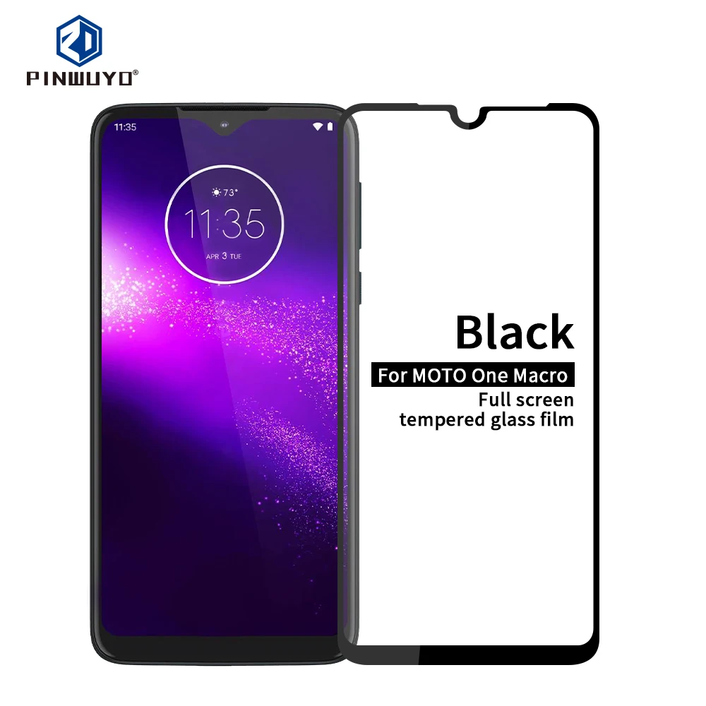 Для MOTO One Macro PINWUYO закаленное стекло для Motorola Moto One Macro 9H полноэкранная Защитная пленка для Motorola One Macro glass