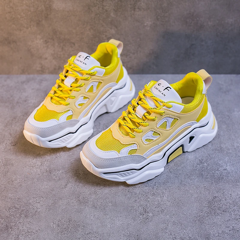 

Women Casual Shoes Fashion Breathable Walking Mesh Lace Up Flat Shoes Sneakers Women 2019 Tenis Feminino White Vulcanized Shoes