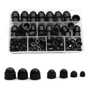 

145Pcs M4 M5 M6 M8 M10 M12 Hex Socket Bolt Hexagon Screw Nut Cover Cap Protector