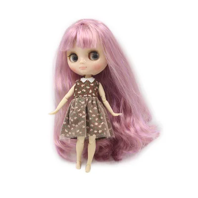 Средний Blyth 1/8 кукла, матовое/гладкое лицо, обнаженный 20 Объединенный корпус, вьющиеся волосы, 20 см Специальное предложение Подарочная игрушка BJD в продаже по низкой цене - Цвет: 7216