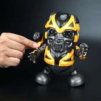 

Power Dance Spider-man Iron Man Bumblebee Transformation Six Claw Robot Model FigureToy for Children Birthday Gift