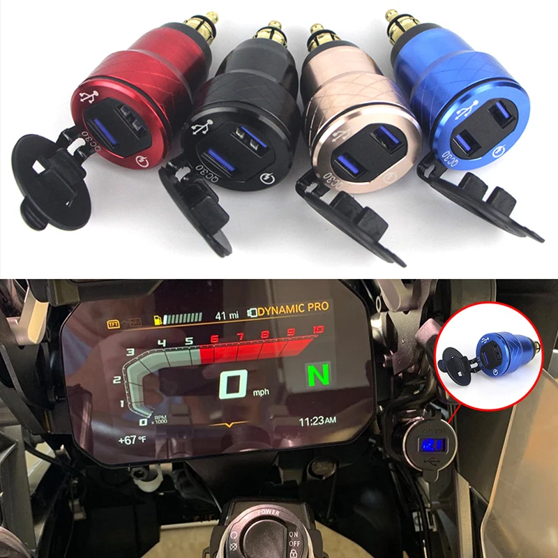 Для BMW F800GS R1250GSA R1200GS QC 3 0 двойной USB водонепроницаемый адаптер для зажигалки