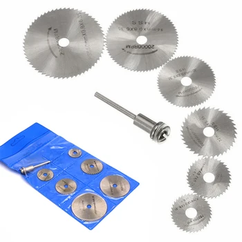 

7pcs Mini HSS Circular Saw Blade Set Use For Wood Metal Plastic Cutting Wheel Disc Rotary Tool Accessories Woodworking Saw Blade