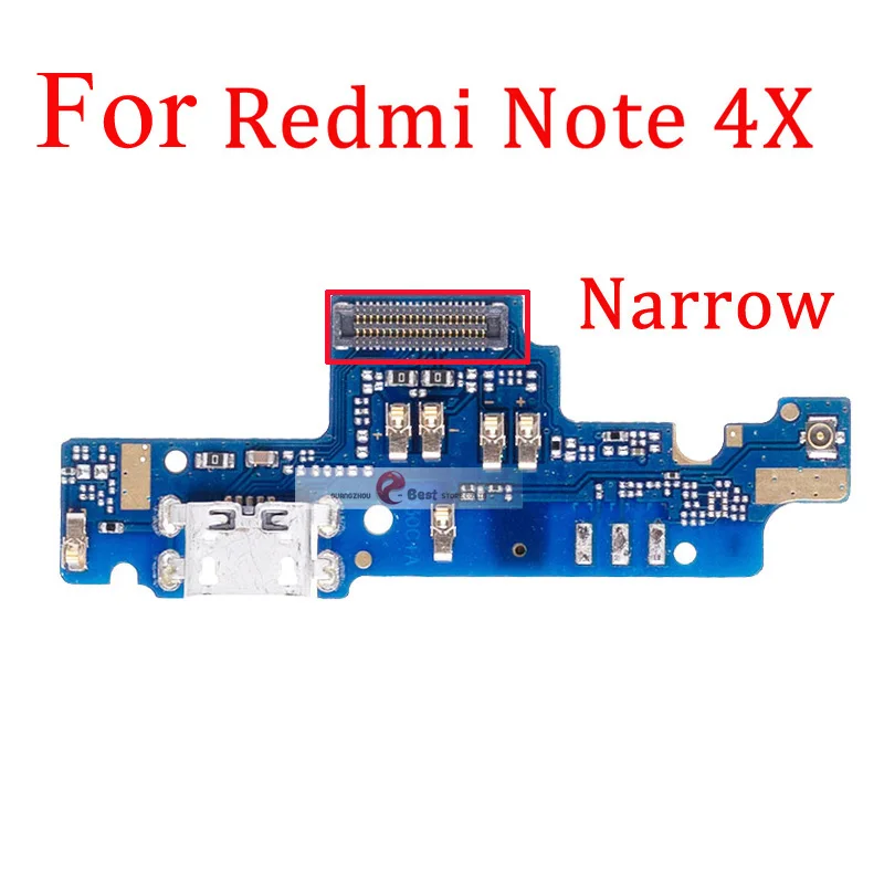 5 шт./партия для Xiaomi Redmi note 4 4 Pro 4A/Redmi note 4X usb-порт для зарядки док-разъем плата для зарядки гибкий кабель