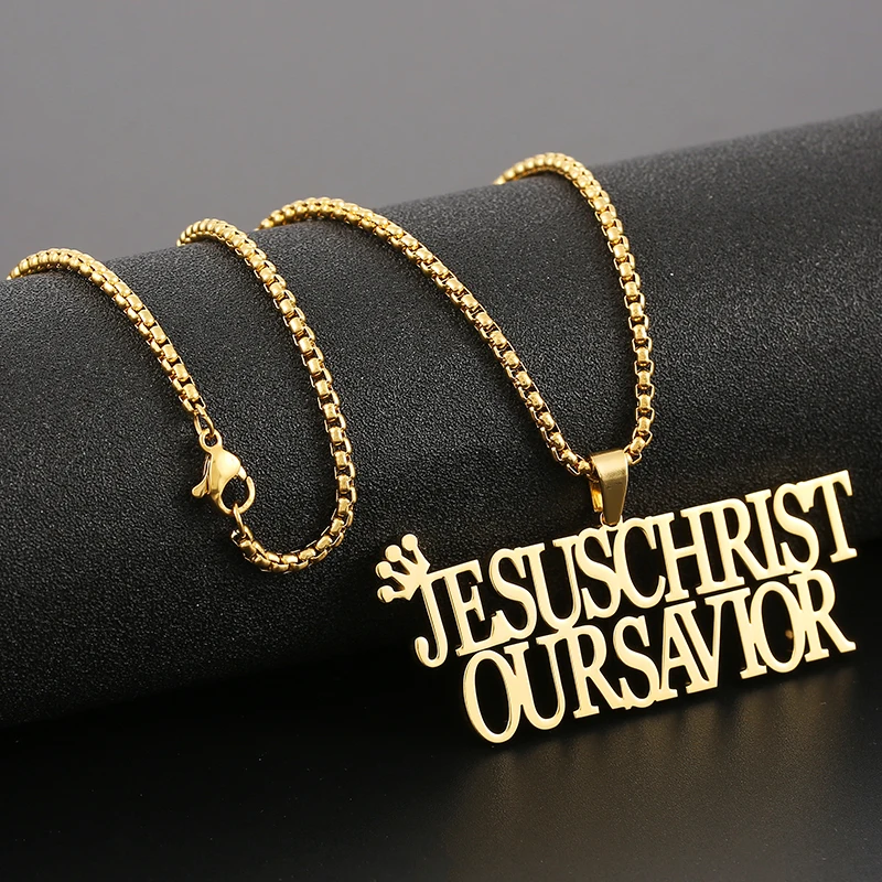 Custom Name Necklace Crown Personalized Chain Stainless Steel Nameplate Necklace Choker Women Men BFF Necklace Gift Jewelry
