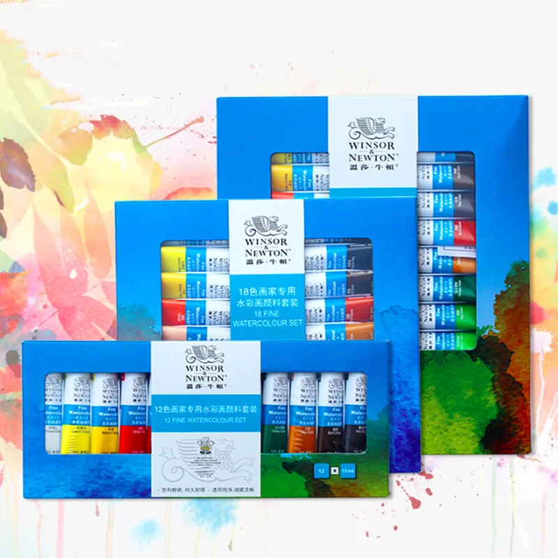 Winsor& Newton 24 цвета акварельные краски высокого качества Прозрачные акварельные пигмент для художника школы студента Acuarelas