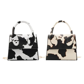 

Fashion Cow Print Ladies Shoulder Bag Pu Chain Mini Crossbody Bag Handbag