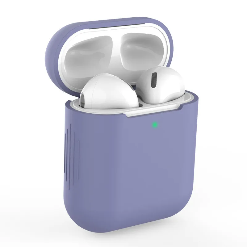 Силиконовый чехол s для Airpods 2 Airpods2 роскошный защитный чехол для наушников для Apple Airpods чехол 1& 2 противоударный чехол s - Цвет: Серый