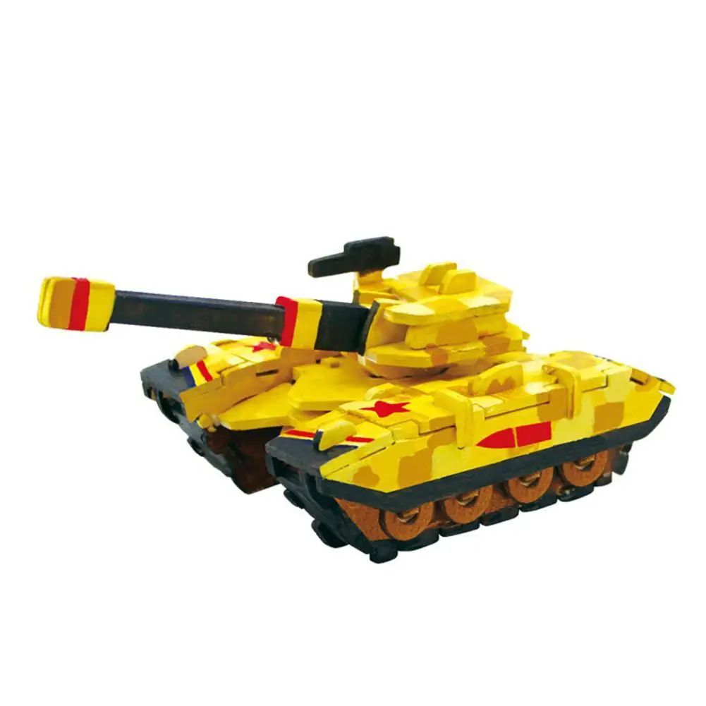 tank DIY картина головоломка игрушки сборка деревянная игрушка малыш Раннее Обучение строительный узор подарок для детей - Цвет: tank