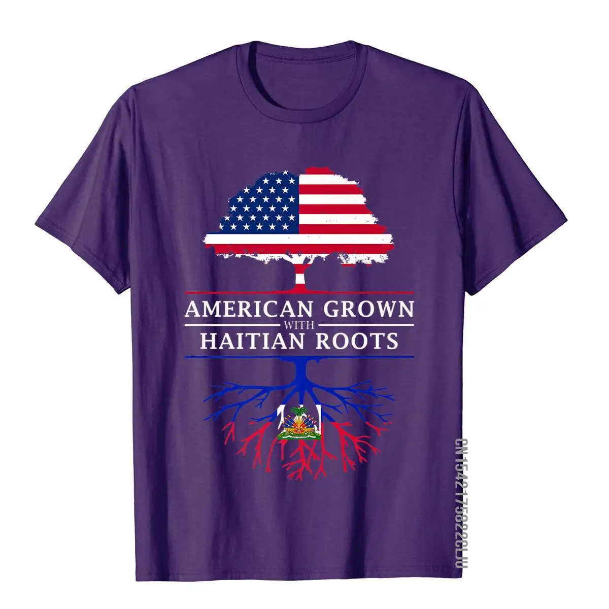 American Grown with Haitian Roots - Haiti Premium T-Shirt__97A2771purple